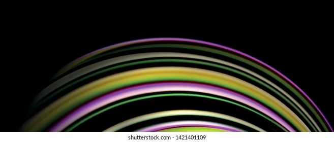 Fluid color waves with light effects, vector abstract background, modern template