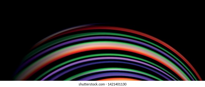 Olas de color fluido con efectos de luz, fondo abstracto vectorial, plantilla moderna