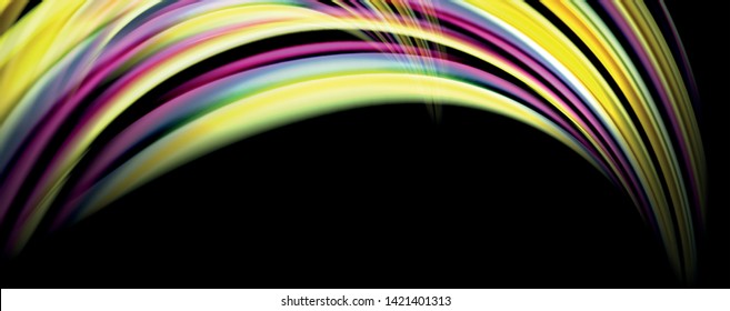 Fluid color waves with light effects, vector abstract background, modern template