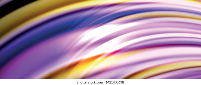 Olas de color fluido con efectos de luz, fondo abstracto vectorial, plantilla moderna