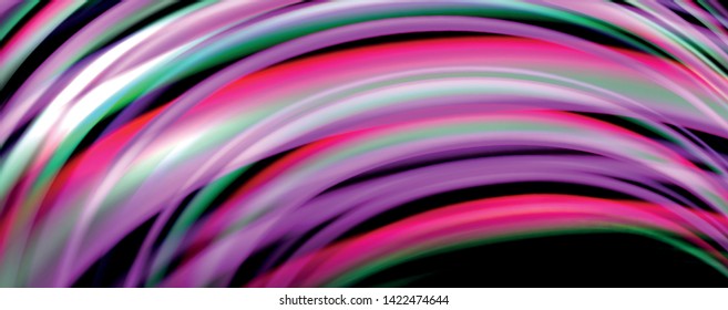 Fluid color waves with light effects, vector abstract background, modern template