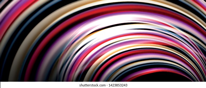 Olas de color fluido con efectos de luz, fondo abstracto vectorial, plantilla moderna