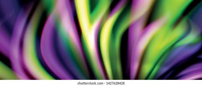 Fluid color waves with light effects, vector abstract background, modern template