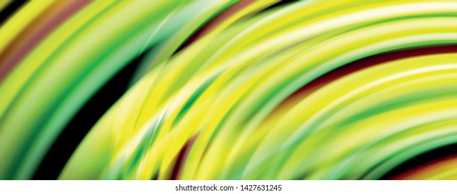 Olas de color fluido con efectos de luz, fondo abstracto vectorial, plantilla moderna