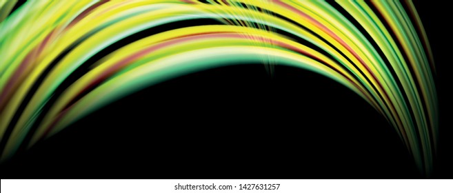 Fluid color waves with light effects, vector abstract background, modern template