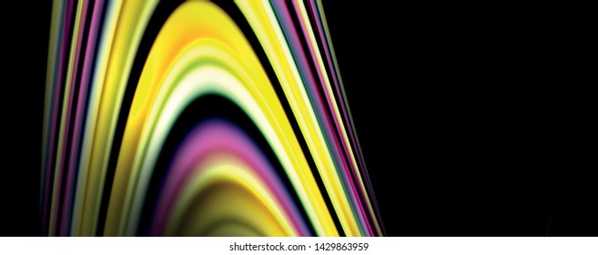 Fluid color waves with light effects, vector abstract background, modern template