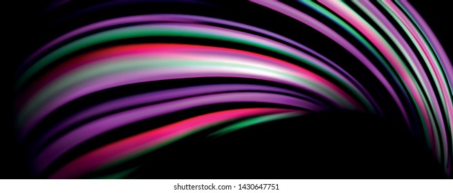 Fluid color waves with light effects, vector abstract background, modern template