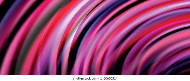 Olas de color fluido con efectos de luz, fondo abstracto vectorial, plantilla moderna