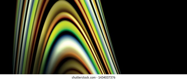 Fluid color waves with light effects, vector abstract background, modern template