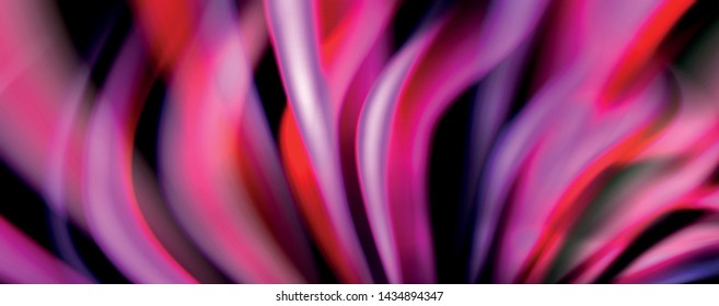 Olas de color fluido con efectos de luz, fondo abstracto vectorial, plantilla moderna