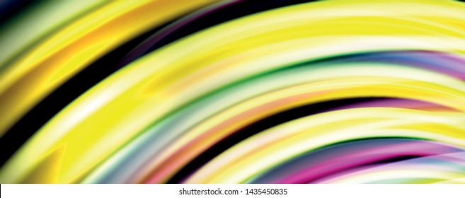 Fluid color waves with light effects, vector abstract background, modern template