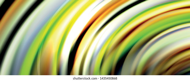 Olas de color fluido con efectos de luz, fondo abstracto vectorial, plantilla moderna