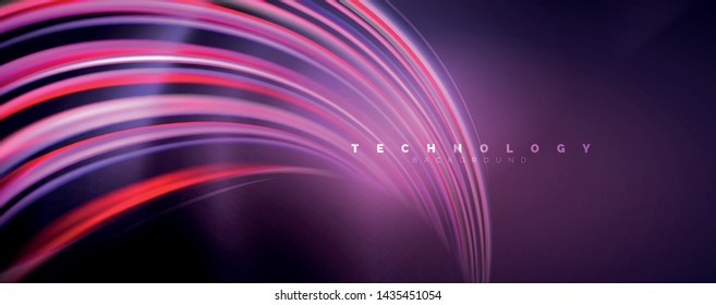 Olas de color fluido con efectos de luz, fondo abstracto vectorial, plantilla moderna