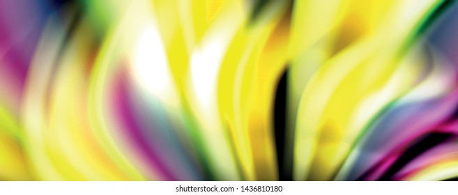 Fluid color waves with light effects, vector abstract background, modern template