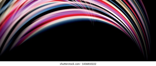 Fluid color waves with light effects, vector abstract background, modern template