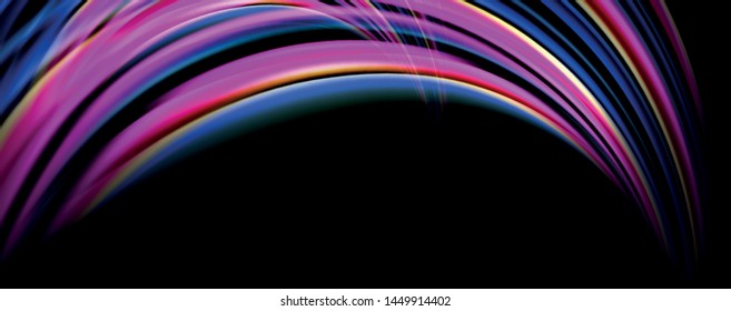 Fluid color waves with light effects, vector abstract background, modern template