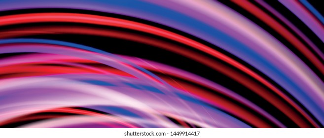 Fluid color waves with light effects, vector abstract background, modern template