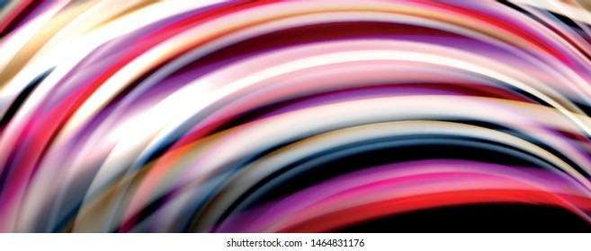 Olas de color fluido con efectos de luz, fondo abstracto vectorial, plantilla moderna