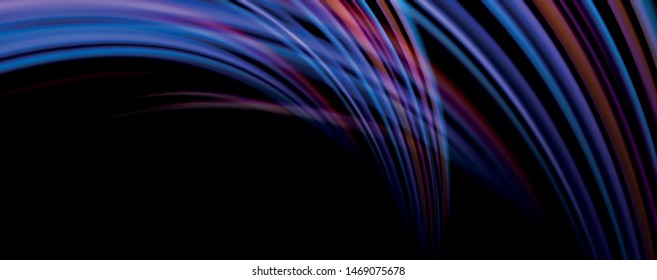 Fluid color waves with light effects, vector abstract background, modern template