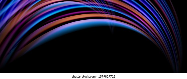 Olas de color fluido con efectos de luz, fondo abstracto vectorial, plantilla moderna