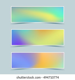 Fluid colorful banners set. Vector template design.