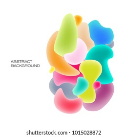 Fluid colorful bubbles. Abstract background