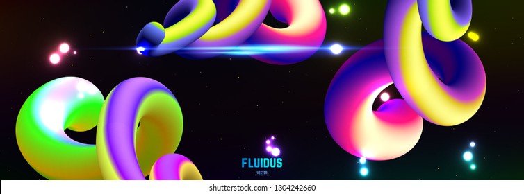 Fluid colorful gradient background. Modern abstract art.
