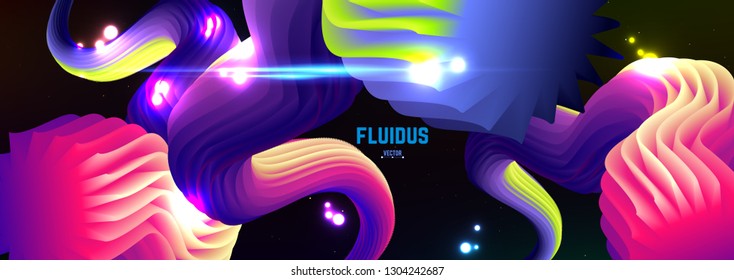 Fluid colorful gradient background. Modern abstract art.