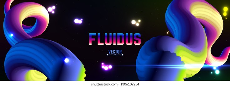 Fluid colorful gradient background. Modern abstract art.