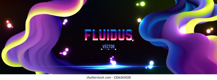Fluid colorful gradient background. Modern abstract art.