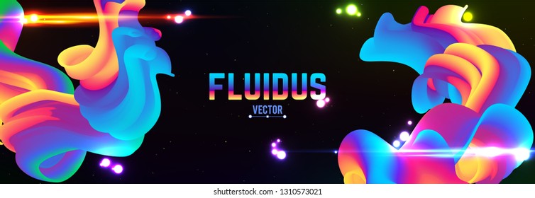 Fluid colorful gradient background. Modern abstract art.