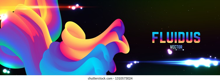 Fluid colorful gradient background. Modern abstract art.