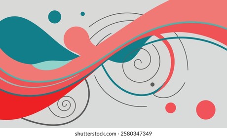 Fluid Colorful Lines with Abstract Splash – Creative Vector Pattern