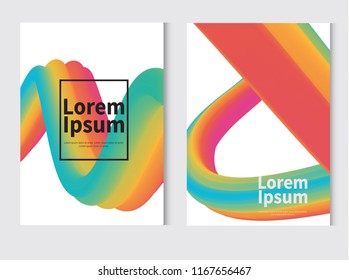 Fluid colorful liquid gradient shapes. Modern abstract gradient shapes geometric background. Minimal Vector cover design. Futuristic design. Eps10 vector.