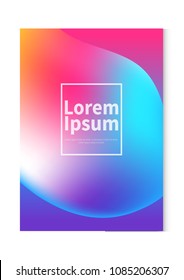 Fluid colorful liquid gradients. Modern abstract gradient shapes composition. Minimal Vector cover design. Futuristic design. Eps10 vector.