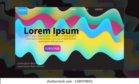 Fluid colorful liquid gradients. Modern abstract gradient shapes composition. Minimal Vector cover design. Futuristic design. Eps10 vector.