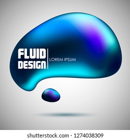 Fluid colorful shapes. Abstract background.