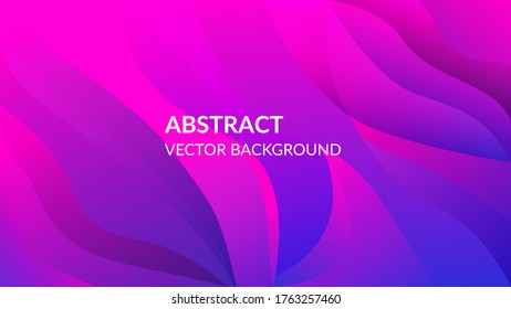 Fluid colorful shapes background. Abstract shapes flow one into another. Trendy gradients.