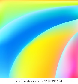 Fluid colorful shapes composition background. Neon bright trendy gradients. Collage. Vector