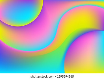 Fluid colorful shapes composition background. Neon bright trendy gradients. Collage. Vector