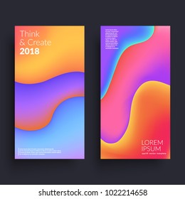Fluid colorful shapes composition. Trendy banners templates. Eps10 vector. Fluid colorful shapes composition. Trendy banners templates. Eps10 vector.
