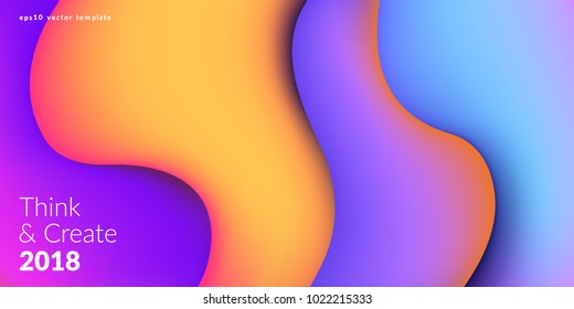 Fluid colorful shapes composition. Trendy liquid gradients. Eps10 vector. Fluid colorful shapes composition. Trendy liquid gradients. Eps10 vector.