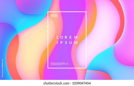 Fluid colorful shapes multiply. Trendy gradients composition. Eps10 vector.