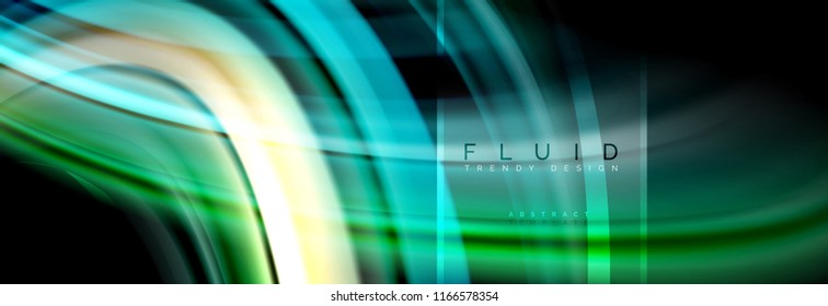 Fluid colors abstract background colorful poster, twisted liquid design on black, colorful marble or plastic wave texture backdrop, multicolored template for business or technology presentation or web