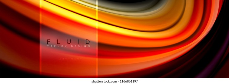 Fluid colors abstract background colorful poster, twisted liquid design on black, colorful marble or plastic wave texture backdrop, multicolored template for business or technology presentation or web