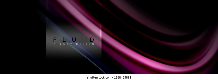 Fluid colors abstract background colorful poster, twisted liquid design on black, colorful marble or plastic wave texture backdrop, multicolored template for business or technology presentation or web
