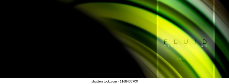 Fluid colors abstract background colorful poster, twisted liquid design on black, colorful marble or plastic wave texture backdrop, multicolored template for business or technology presentation or web
