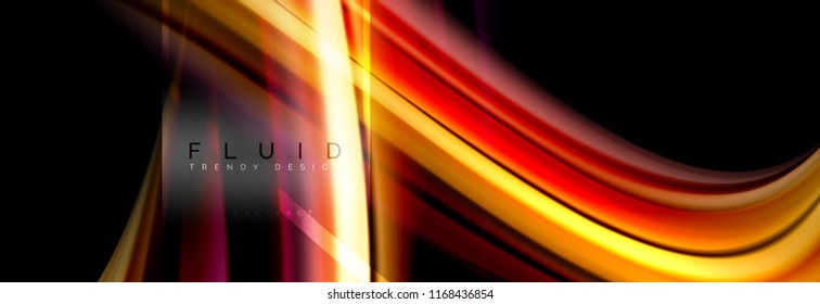 Fluid colors abstract background colorful poster, twisted liquid design on black, colorful marble or plastic wave texture backdrop, multicolored template for business or technology presentation or web