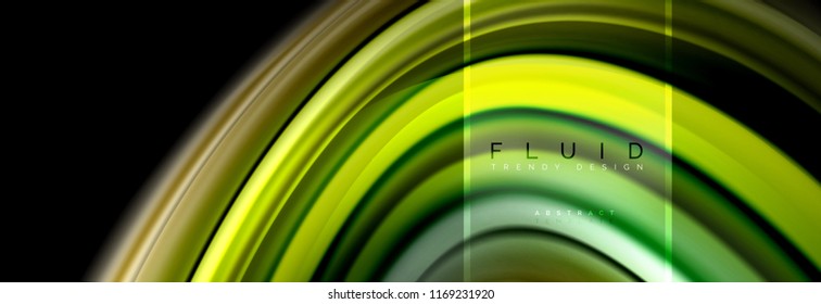 Fluid colors abstract background colorful poster, twisted liquid design on black, colorful marble or plastic wave texture backdrop, multicolored template for business or technology presentation or web