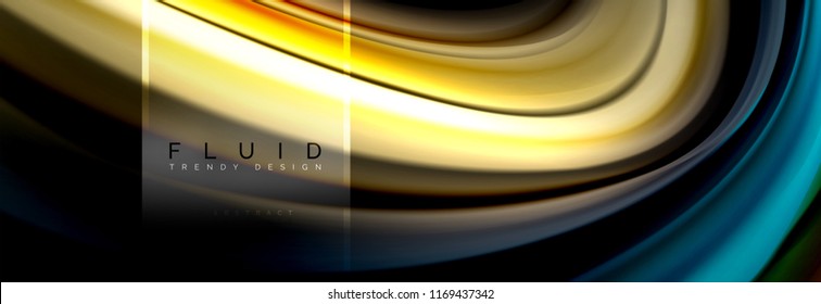 Fluid colors abstract background colorful poster, twisted liquid design on black, colorful marble or plastic wave texture backdrop, multicolored template for business or technology presentation or web
